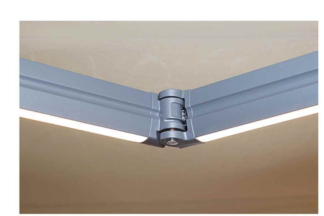 KSD-06 folding arm with an integrated light detail from supplied product material